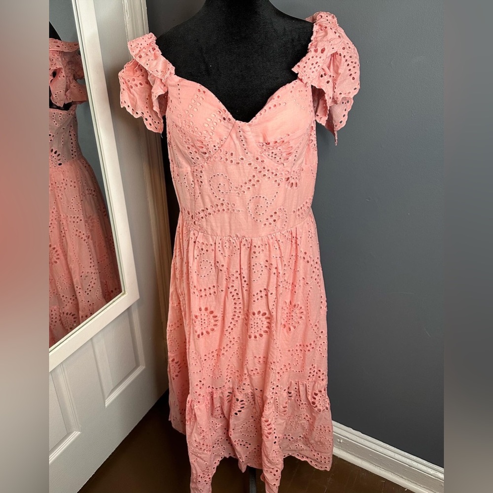Pink floral dress